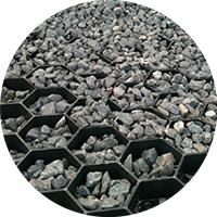 GridaGravel plaat voor grind van 3.4 cm hoogte met half-gesloten bodem 